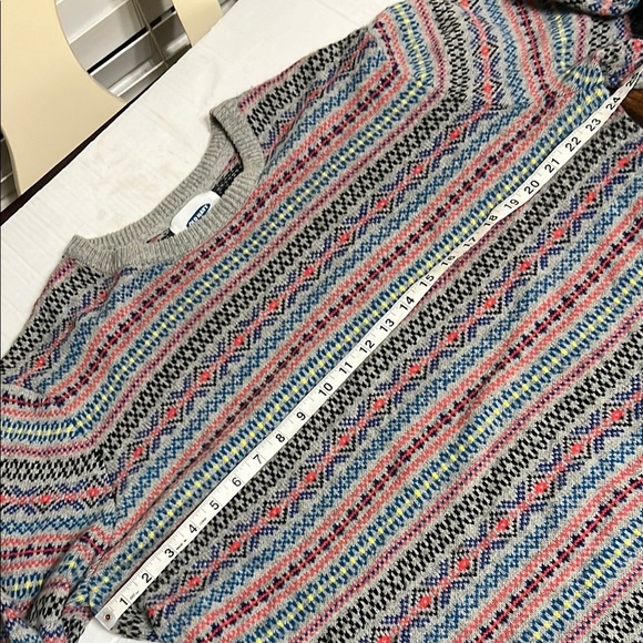 Old Navy Multicolor Sweater Fair isle Dad sweater crew neck  XL - Picture 5 of 9